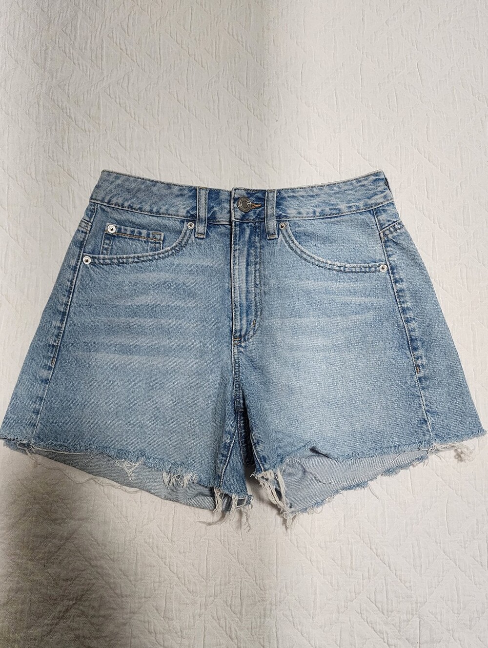 Light Blue Denim High-Waist Women’s Shorts